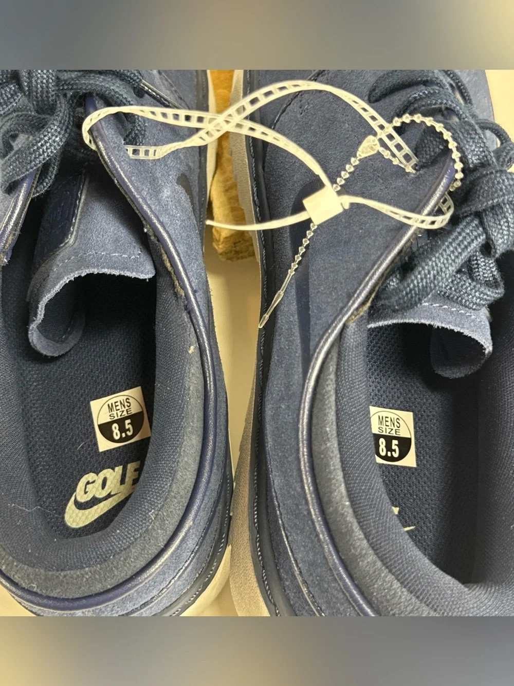 Nike Men’s Navy Suede Low-Top Sneakers